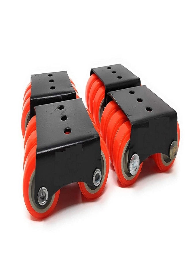 KPS Roller Wheels Heavy Duty 350kg Load Capacity Furniture Pads, Furniture Trolley (Pack of 1, 4 pcs) - Image 2